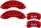 Caliper Covers - Red w/ 5.0 logo - Front and Rear